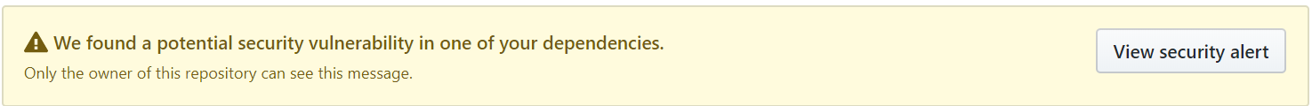 Github security alert